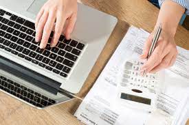 bookkeeper working